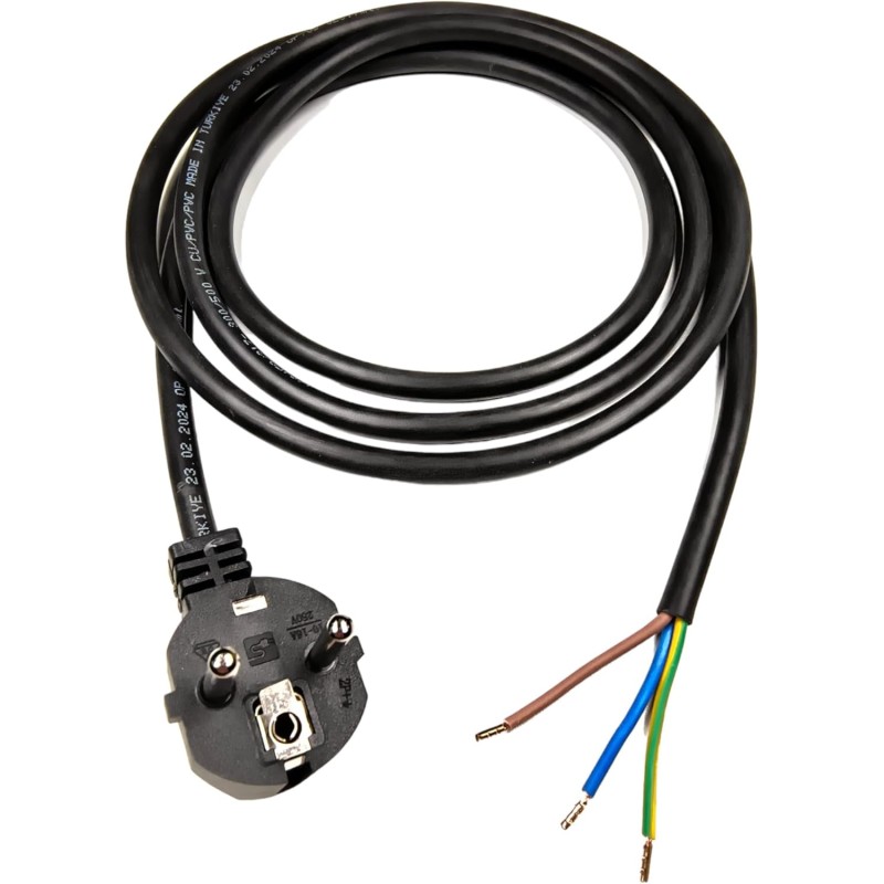 Cordon 220V fiche Europe 1,50 m | Pièces de rechange Drainvac Hazz