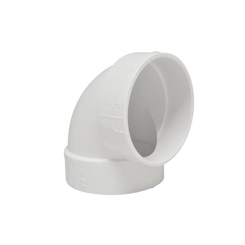 Coude court asymétrique | Réseau PVC centrale d’aspiration Drainvac Hazz