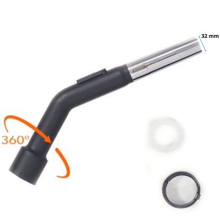 Poignée plastique bout métal 32 mm | Accessoires centrale Drainvac Haaz